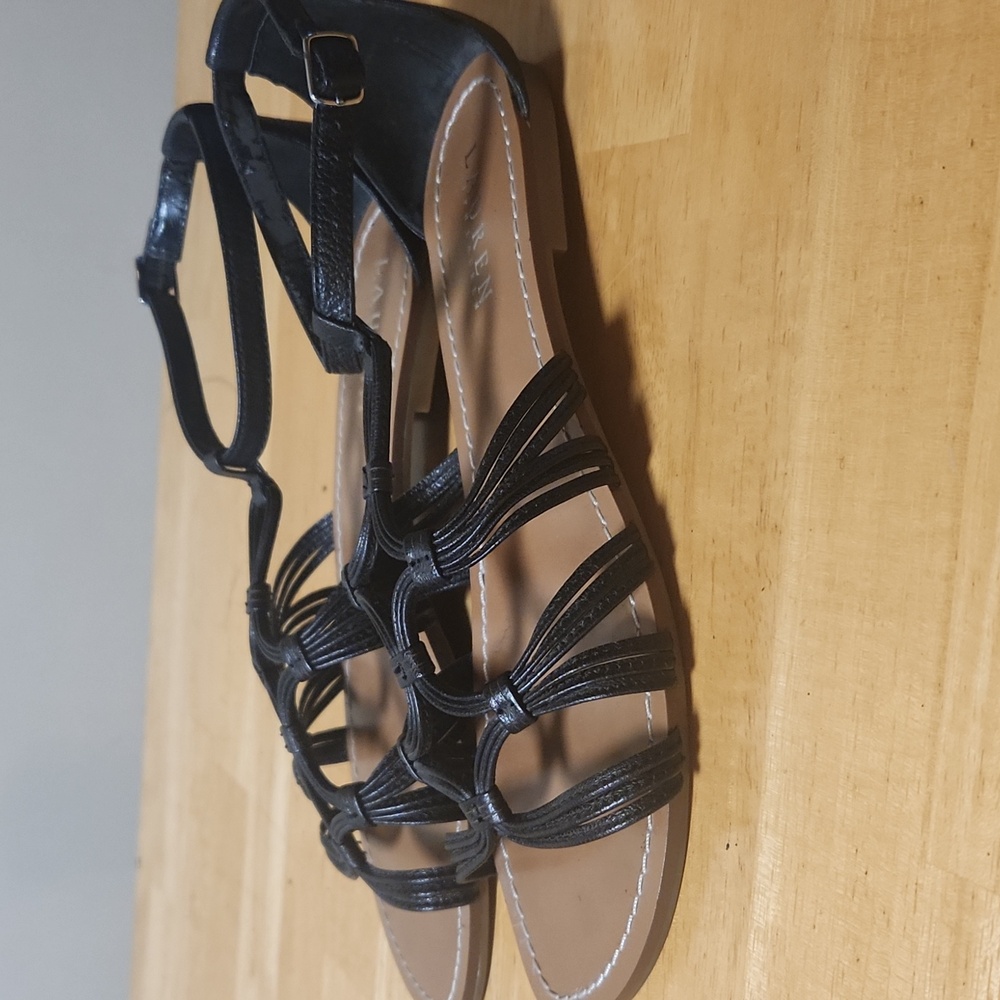 Ralph Lauren Black Strappy Sandals